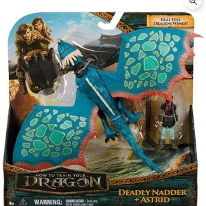 DreamWorks How to Train Your Dragon Deadly Nadder + Astrid Action Figure Set